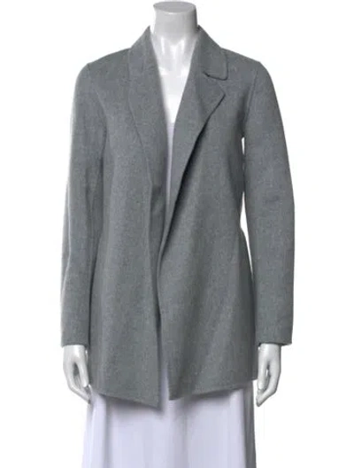 Pre-owned Theory Wool V-neck Sweater In Gray