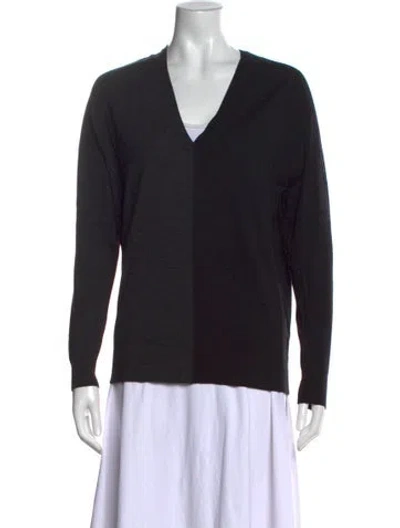 Pre-owned Theory Wool V-neck Sweater In Multi