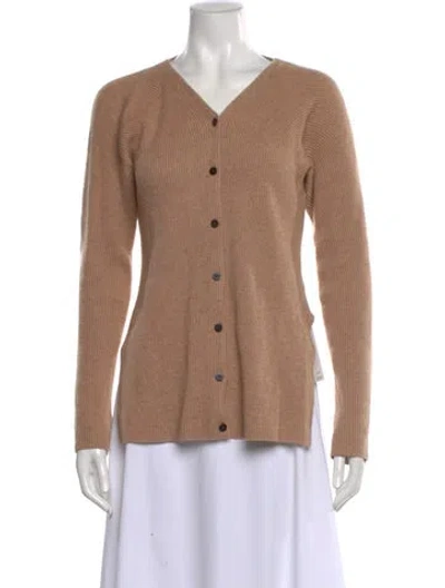 Pre-owned Theory Wool V-neck Sweater In Neutral