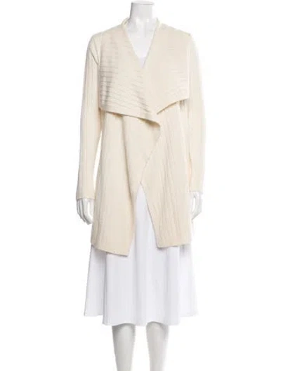 Pre-owned Theory Wool V-neck Sweater In Neutral