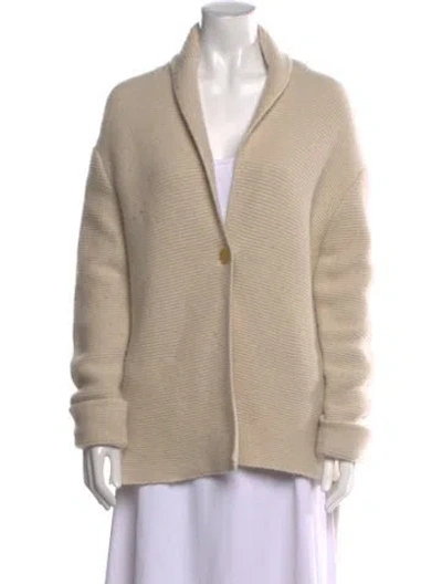 Pre-owned Theory Wool V-neck Sweater In Neutral