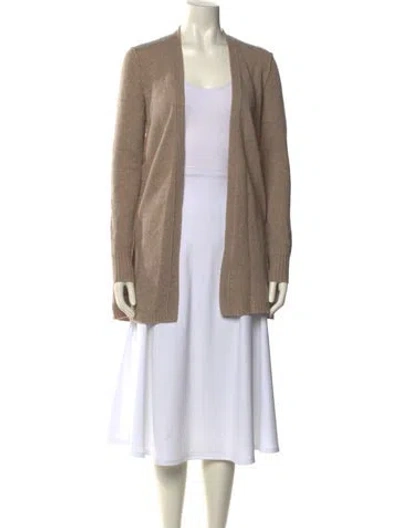 Pre-owned Theory Wool V-neck Sweater In Neutral
