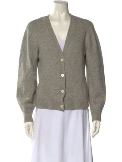 Pre-owned Theory Wool V-neck Sweater In Neutral