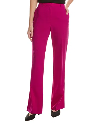 Theory Wool-blend Slim Trouser In Purple