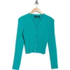 Theory Wooster Cropped Cardigan In Blue