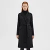 Theory Wrap Coat In Double-face Wool-cashmere In Black