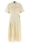 Theory Shirt-style Maxi Wrap Dress With Pleated Skirt In Neutral