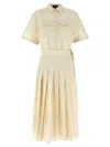 Theory Beige Wrap Dress In Beige