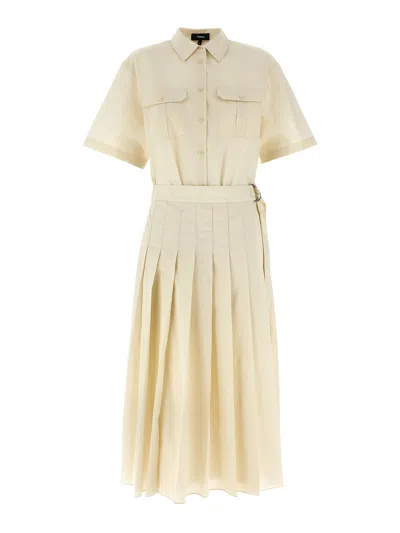 Theory Wrap Dress In White
