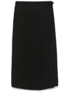 Theory Wrap Midi Skirt In Black