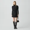 Theory Wrap Skirt In Double-face Wool-cashmere In Black