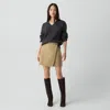 Theory Wrap Skirt In Double-face Wool-cashmere In Brown