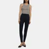 Theory Yoke Legging In Stretch Cotton In Navy Ink