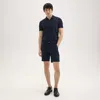 Theory Zaine 7" Carpenter Short In Stretch Cotton Canvas In Baltic