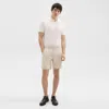 Theory Zaine 7" Carpenter Short In Stretch Cotton Canvas In Sand