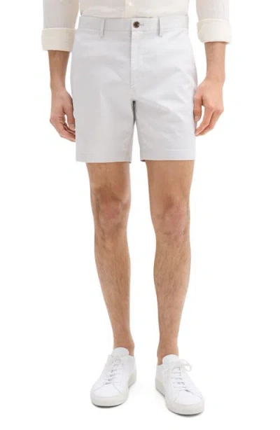 Theory Zaine Cotton Blend Shorts In Gray
