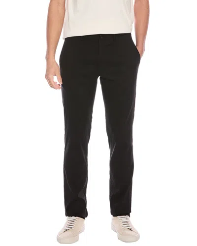 Theory Zaine Eco Crunch Linen-blend Pant In Black