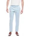 Theory Mayer Slim Fit Linen Dress Pants In Blue