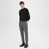 Theory Zaine Pant In Herringbone Precision Ponte In Grey Melange