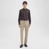Theory Zaine Pant In Stretch Cotton In Green