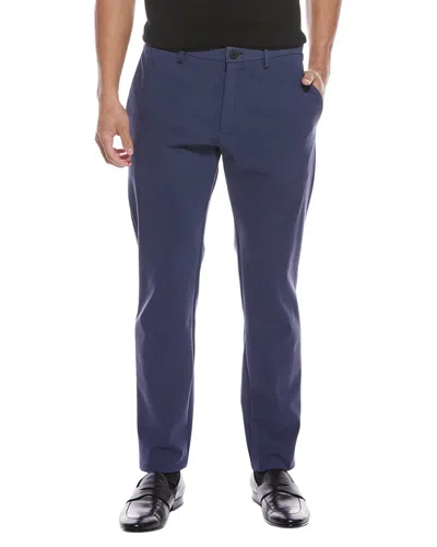 Theory Zaine Precision Linen-blend Pant In Blue
