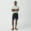 Theory Zaine Short In Stretch Cotton In Black