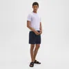 Theory Zaine Short In Stretch Cotton-blend In Baltic
