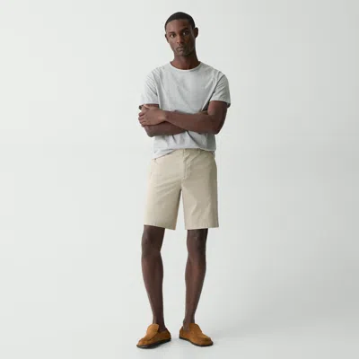 Theory Zaine Short In Stretch Cotton In Earl Grey