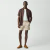Theory Zaine Short In Stretch Cotton In Earl Grey