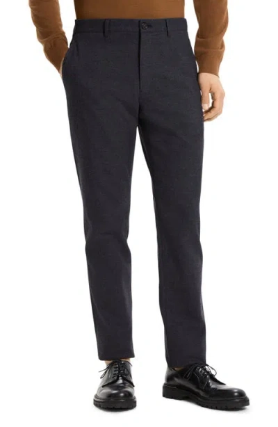 Theory Zaine Slim Fit Flat Front Trousers In Black