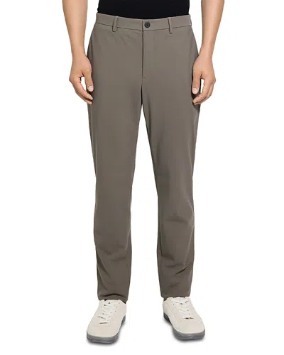 Theory Zaine Slim Straight Stretch Pants In Precision Ponte In Gray