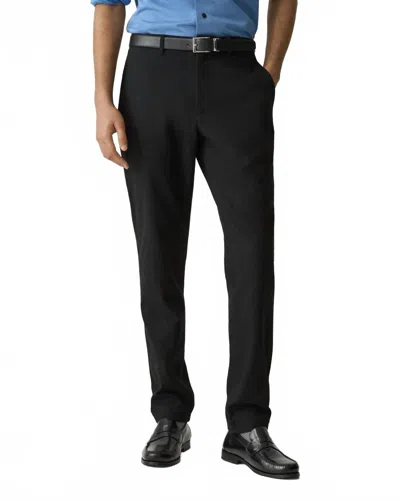 Theory Zaine Stretch Weave Jaspe Pants In Black