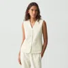 Theory Zig Zag Vest In Satin Crepe