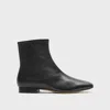 Theory Zip Bootie In Leather In Black
