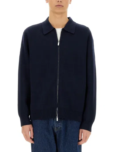 Theory Shirt With Zip. In Blue