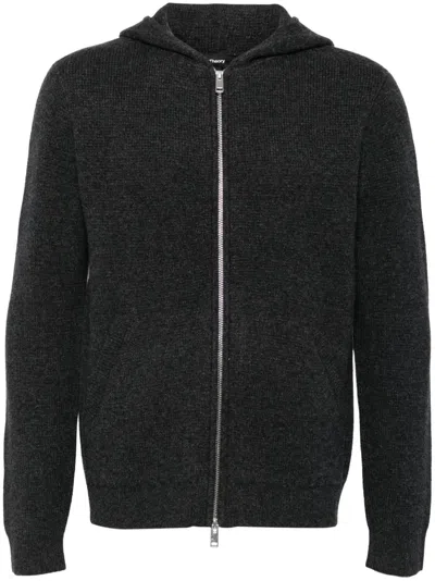 Theory Hooded Jumper In Grau