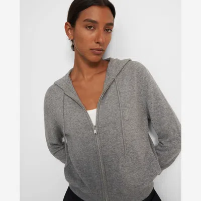 Theory Zip Hoodie In Cashmere In Husky