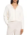 Theory Zip-up Hoodie In Rounded Cotton In Natural