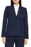 Theory Two-button Zip-sleeve Jacket In Nocturne Navy