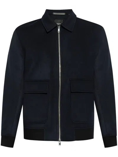 Theory Zip-up Bomber Jacket In Black