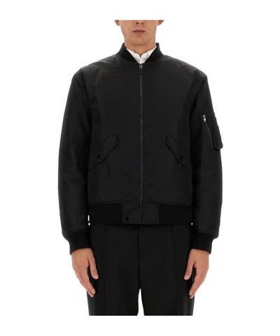 Theory Zip-up Bomber Jacket In Black