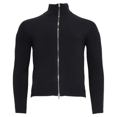 Theory Zip Up Cardigan In Black Cotton