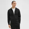 Theory Zip-up Hoodie In Scuba In Black