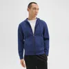 Theory Zip-up Hoodie In Scuba In Deep Atlantic