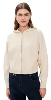 Theory Zip Up Hoodie Natural In Natural