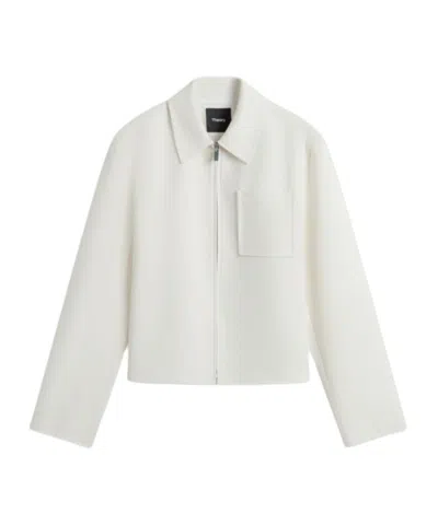 Theory Zip-up Jacket In White