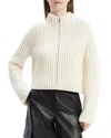 Theory Wool Cashmere Zip Front Cardigan