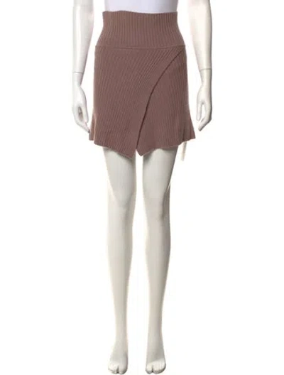 Pre-owned Theperfext Cashmere Mini Skirt In Pink