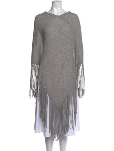 Pre-owned Theperfext Cashmere V-neck Sweater In Gray