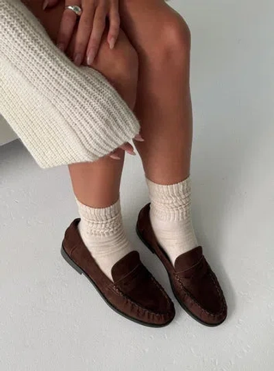 Therapy Albert Faux Suede Loafers In Black